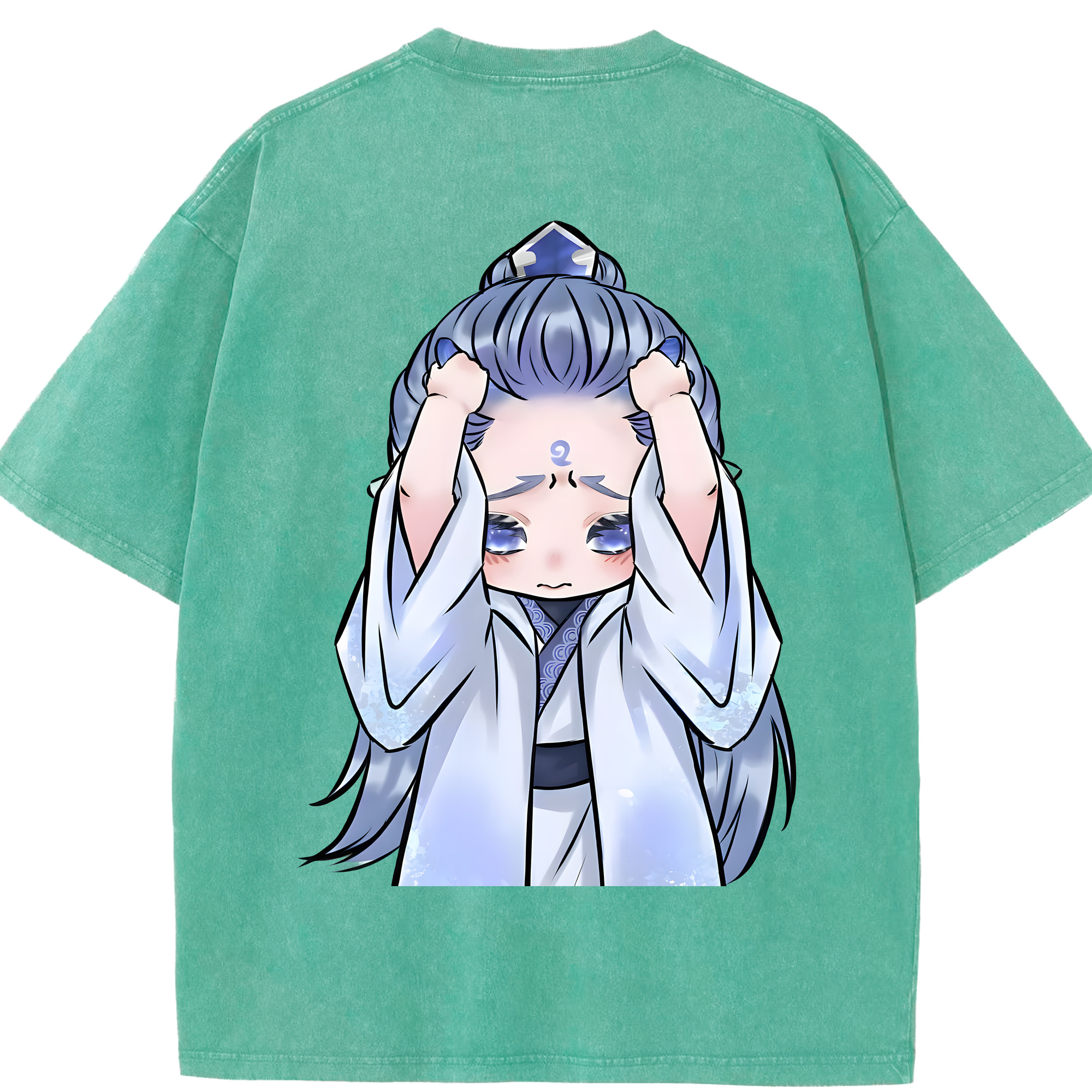 （画像用） Ne Zha 2 ナタ 魔童の大暴れ 綿100% ヴィンテージ風 半袖Tシャツ（背面プリント）